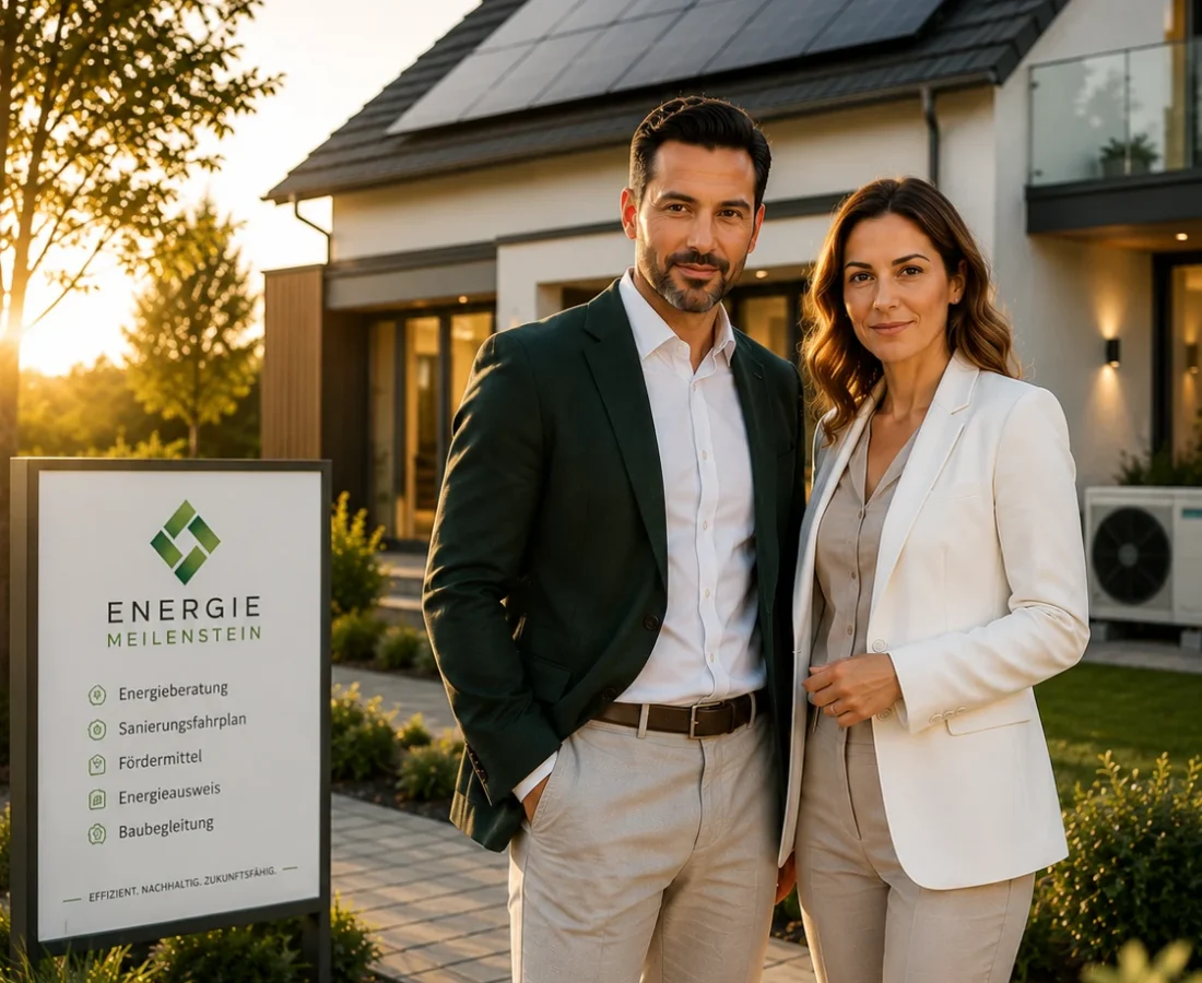 Energieberater von Energie Meilenstein beraten Hauseigentümer persönlich zu energetischer Sanierung, Fördermitteln und energieeffizienten Lösungen für Wohngebäude.